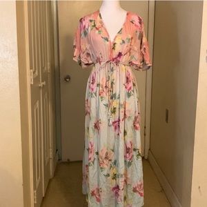 Floral print Mira kaftan maxi dress